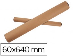 Tubo portadocumentos Q-Connect cartón tapa plástico 60x640 mm.